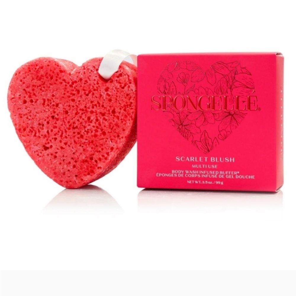 NEW Spongelle Scarlet Blush Exfoliating Buffer Body Wash Infused Red Pink NIB